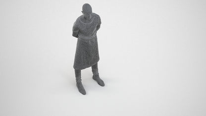 realistic 3D man hospitality, scanned archviz people for Blender and 3ds Max, wireframe three-quarter view