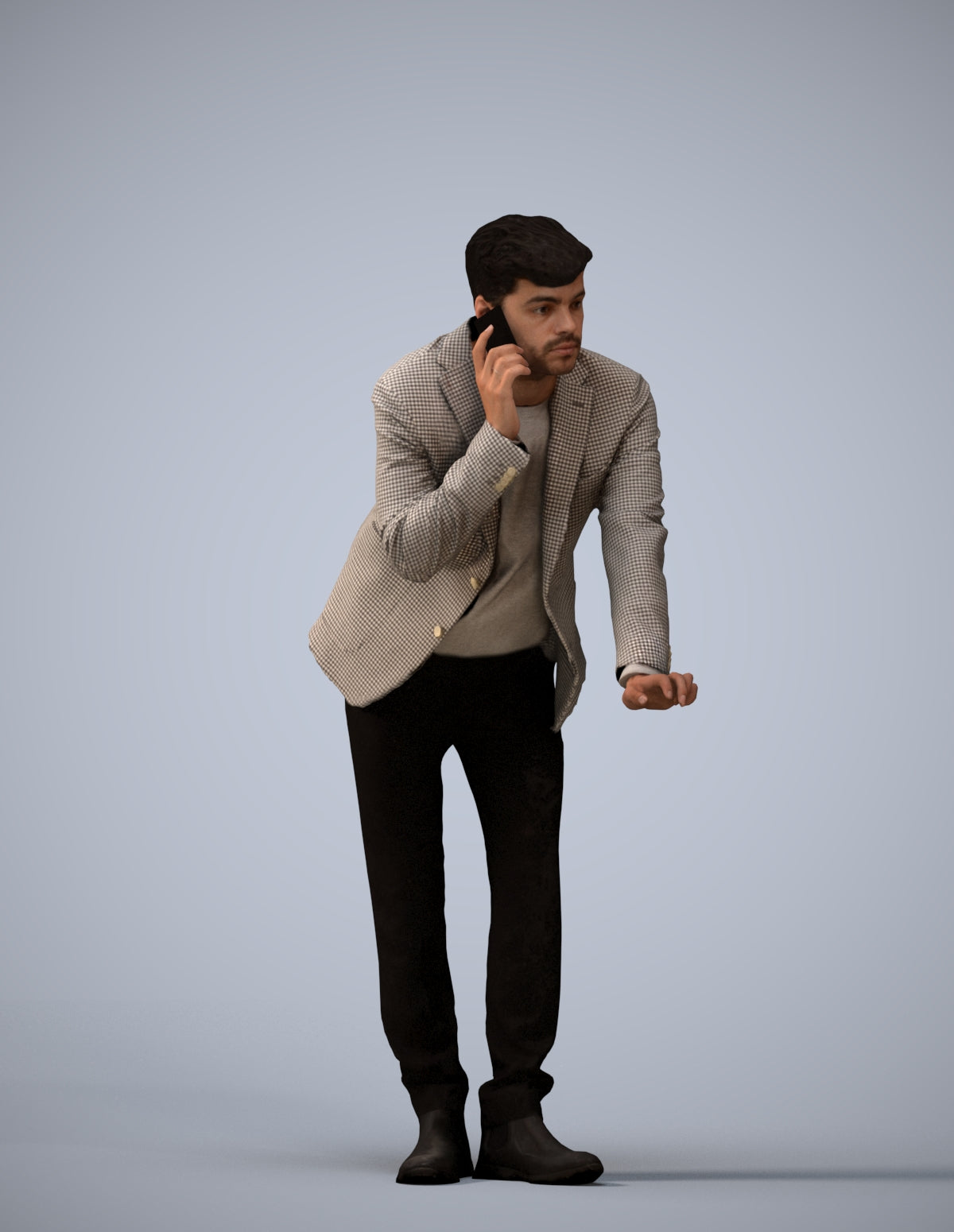 realistic 3D man business, scanned archviz people for Blender and 3ds Max