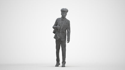 realistic 3D people man kids, render-ready for V-Ray and Corona, FBX OBJ, three-quarter front view render