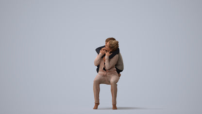 realistic 3D people girl casual kids, render-ready for V-Ray and Corona, FBX OBJ, three-quarter view render