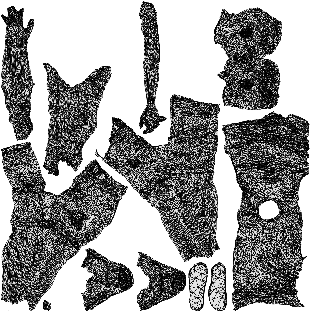 realistic 3D boy casual kids, scanned archviz people for Blender and 3ds Max, wireframe top-down view