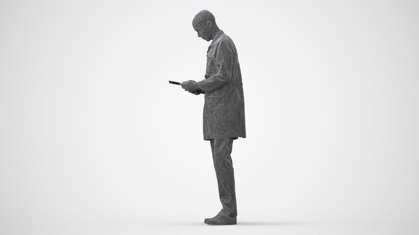 3D scanned man medical, photorealistic archviz people for Enscape and SketchUp, square thumbnail