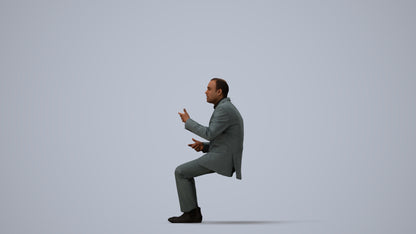 realistic 3D people man business, render-ready for V-Ray and Corona, FBX OBJ, three-quarter view render