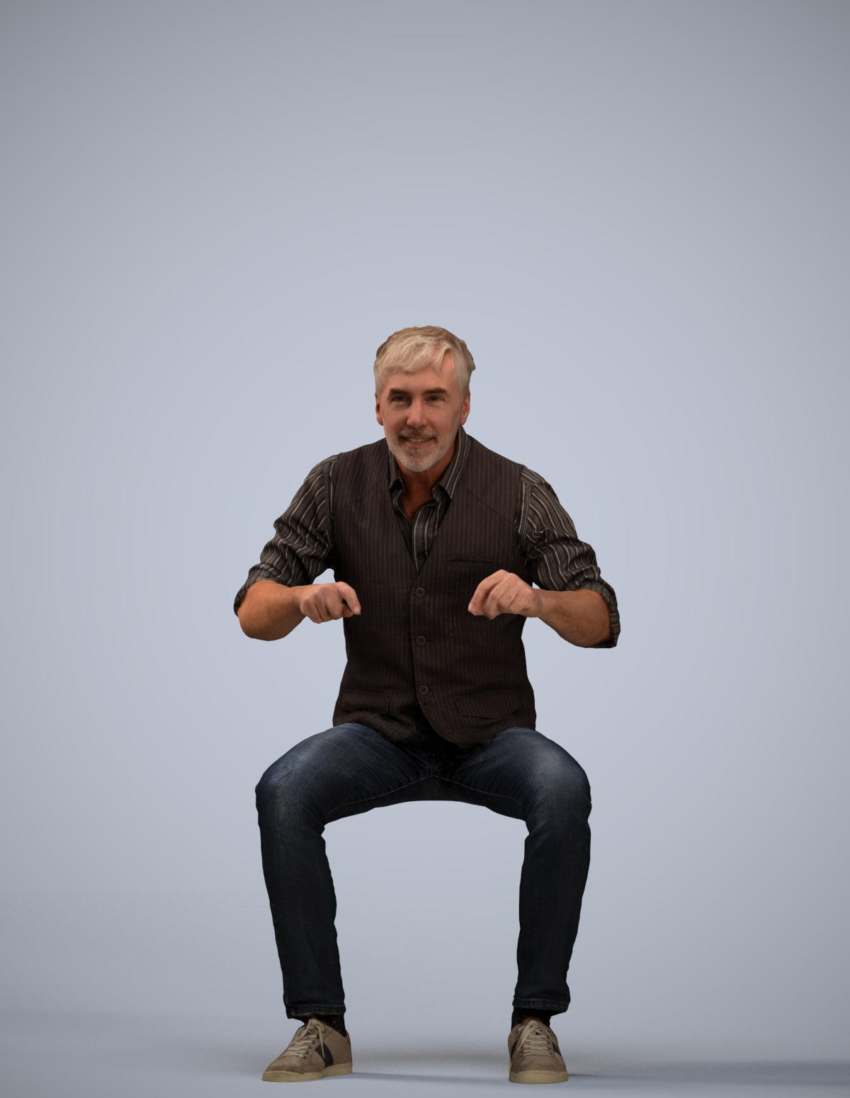 photogrammetry 3D man casual business, realistic human model archviz FBX