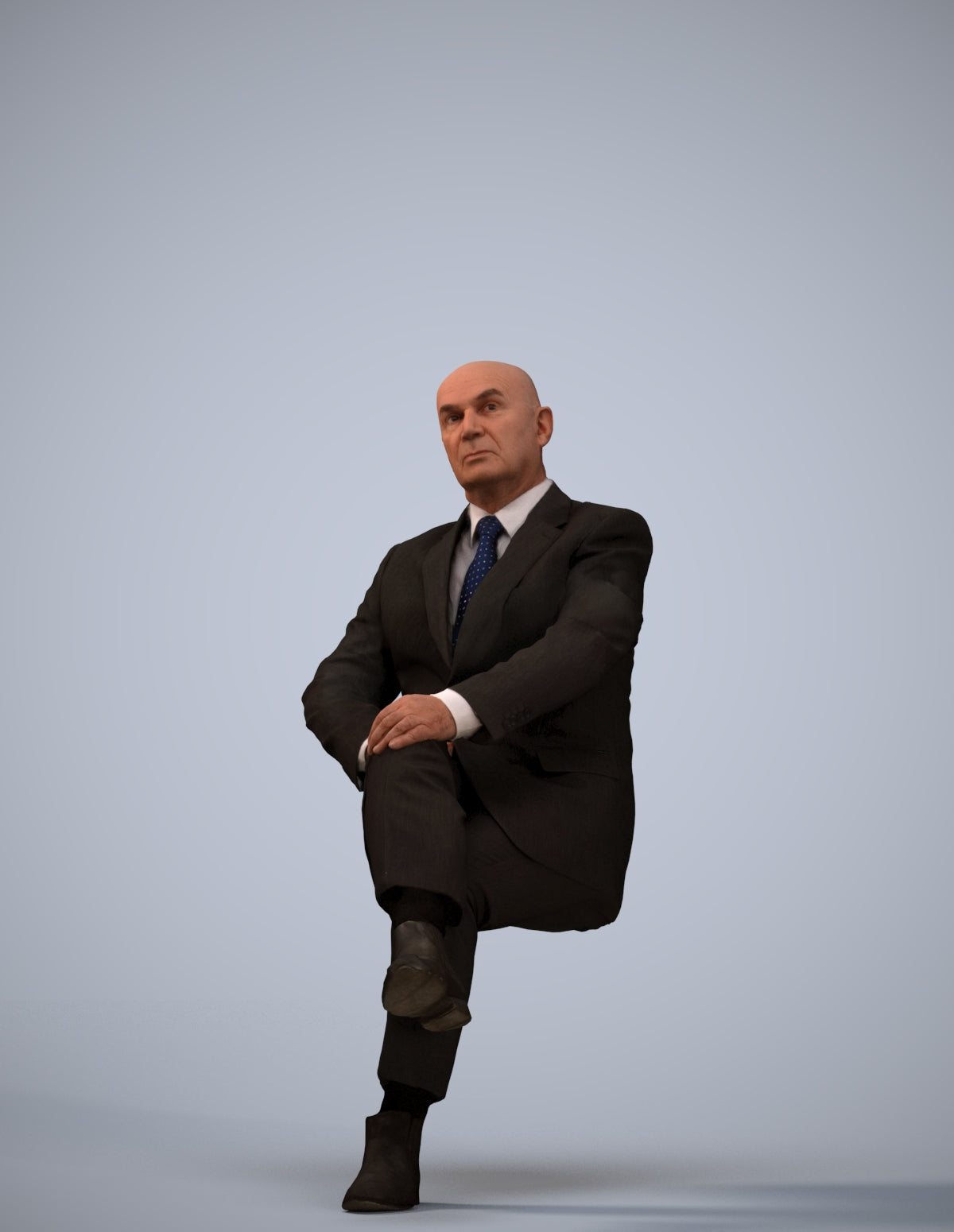 realistic 3D people senior man business, render-ready for V-Ray and Corona, FBX OBJ