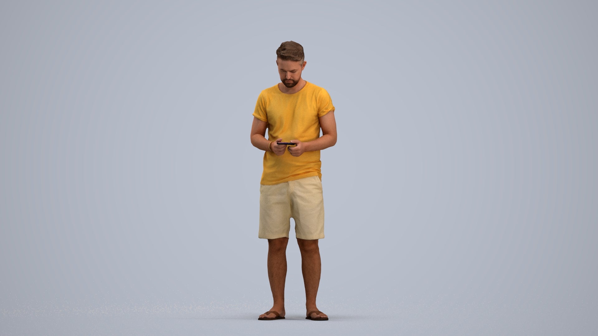realistic 3D human man standing, archviz people FBX OBJ for Blender, standing pose render