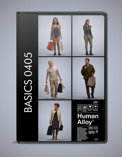 3D people models shopping bundle, 5 scanned humans for 3ds Max rendering