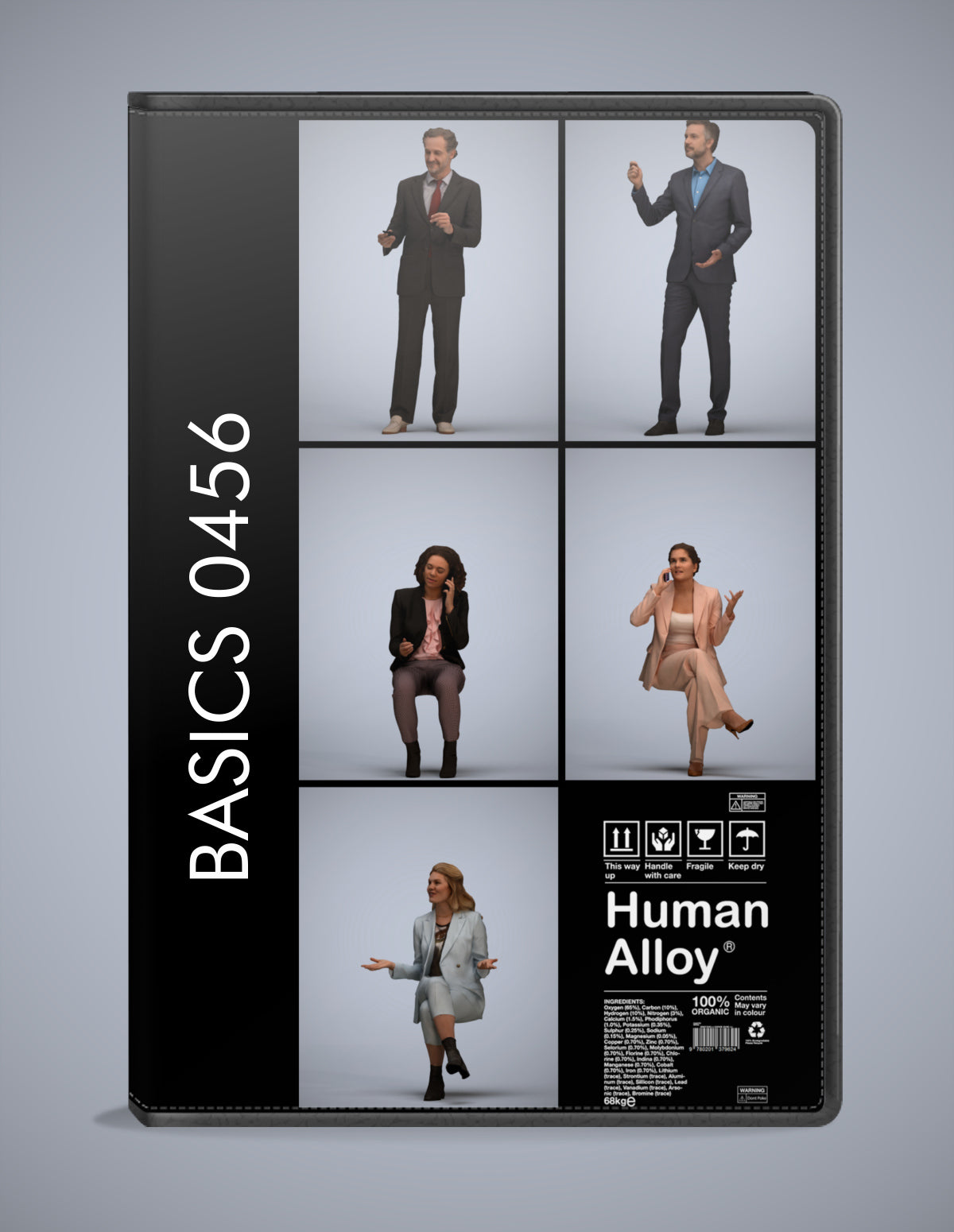 realistic 3D humans business pack, 5 archviz people FBX OBJ for Blender
