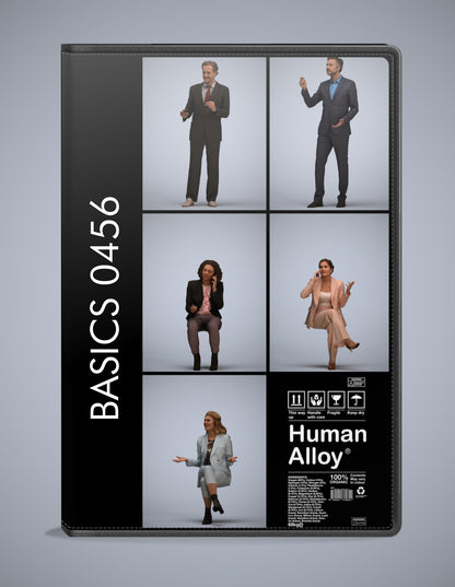 realistic 3D humans business pack, 5 archviz people FBX OBJ for Blender