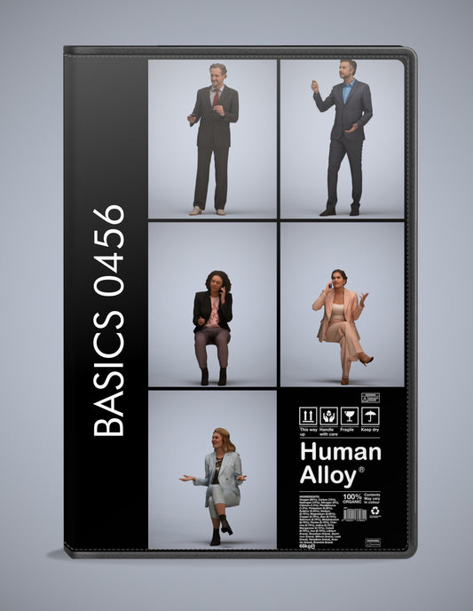 realistic 3D humans business pack, 5 archviz people FBX OBJ for Blender