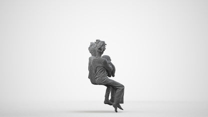 realistic 3D people girl kids, render-ready for V-Ray and Corona, FBX OBJ, wireframe side view