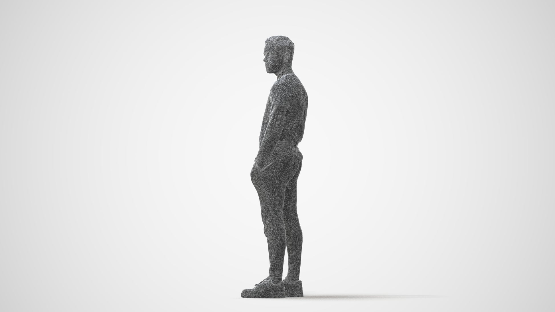 3D scanned boy kids casual, photorealistic archviz people for Enscape and SketchUp, square thumbnail