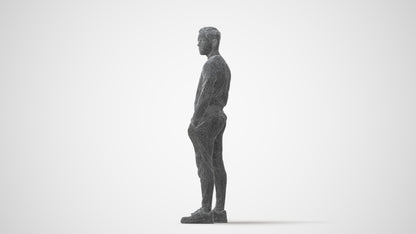 3D scanned boy kids casual, photorealistic archviz people for Enscape and SketchUp, square thumbnail