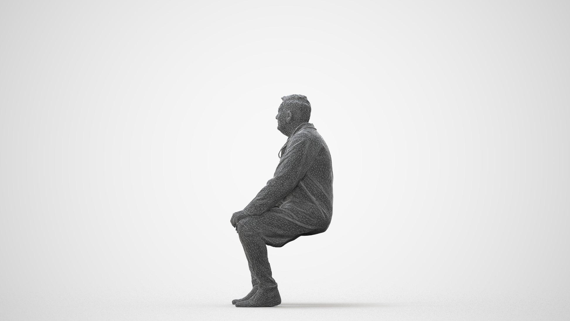 3D scanned man medical, photorealistic archviz people for Enscape and SketchUp, square thumbnail