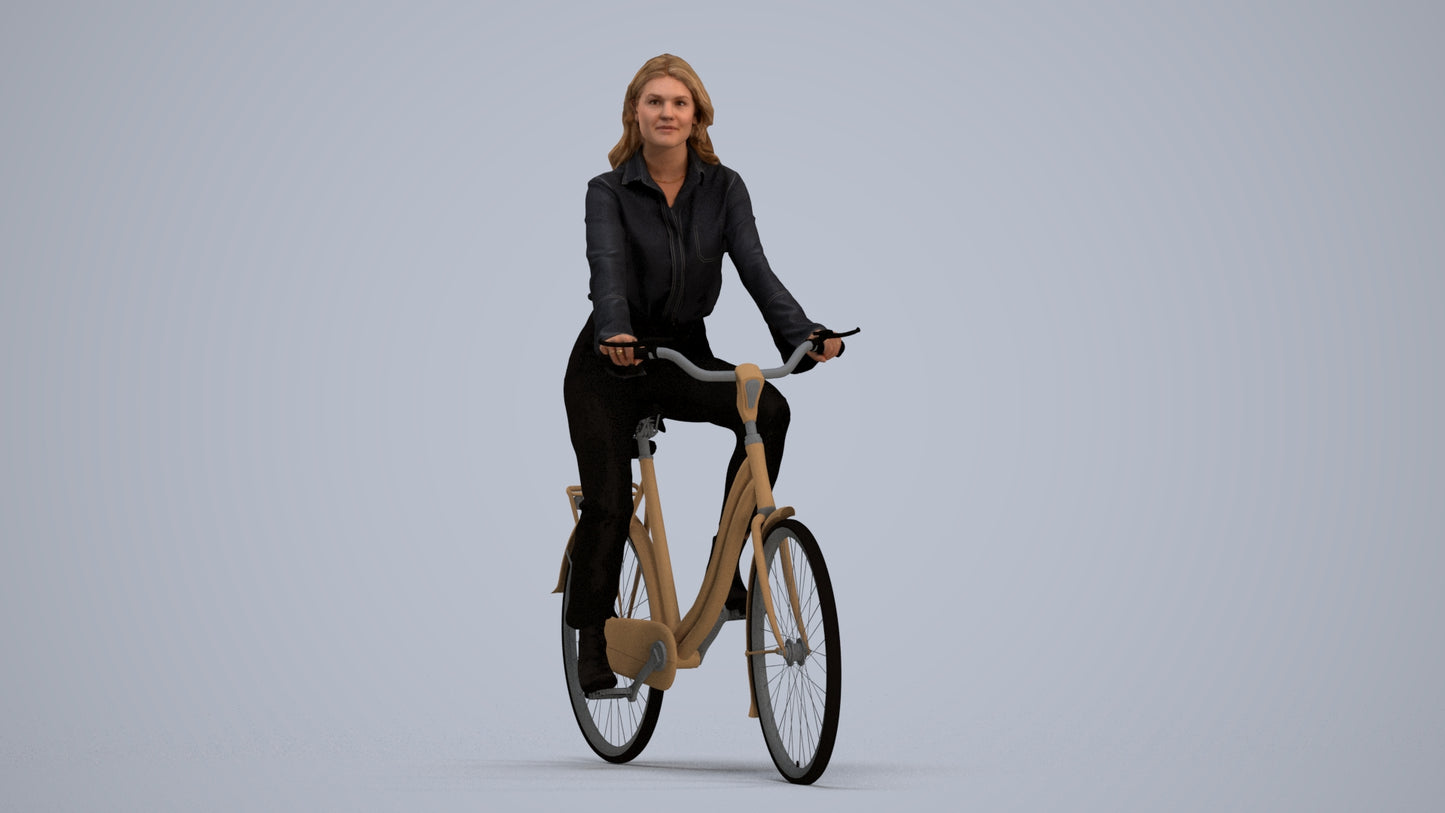 photogrammetry 3D woman business mix, realistic human model archviz FBX, standing pose render