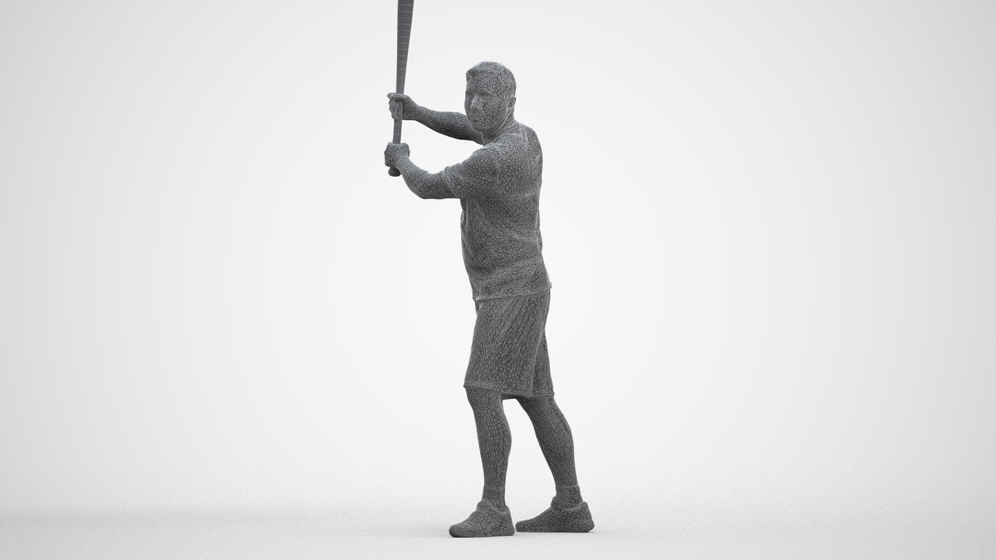 3D scanned man sport, photorealistic archviz people for Enscape and SketchUp, three-quarter front view render