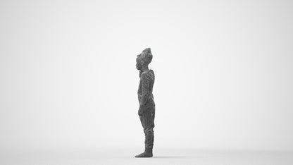 3D human model girl kids, photogrammetry scanned person for archviz, square thumbnail