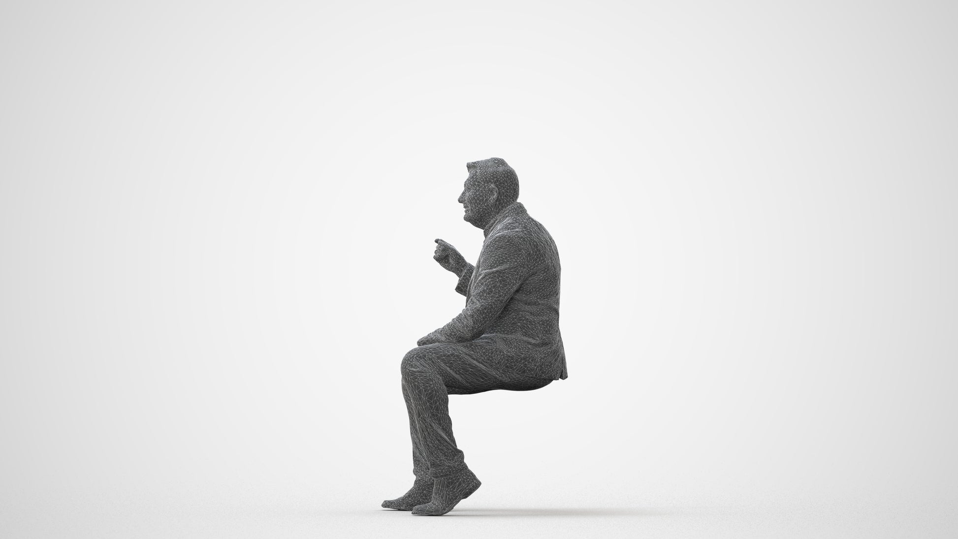 3D scanned man business, photorealistic archviz people for Enscape and SketchUp, square thumbnail