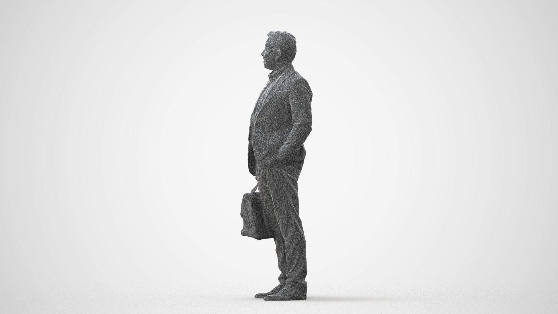 realistic 3D man business, scanned archviz people for Blender and 3ds Max, square thumbnail