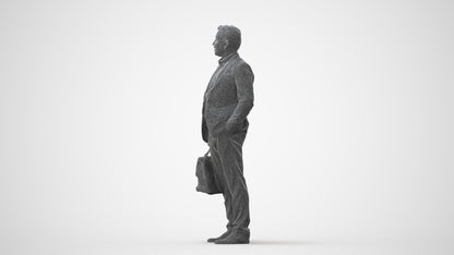 realistic 3D man business, scanned archviz people for Blender and 3ds Max, square thumbnail