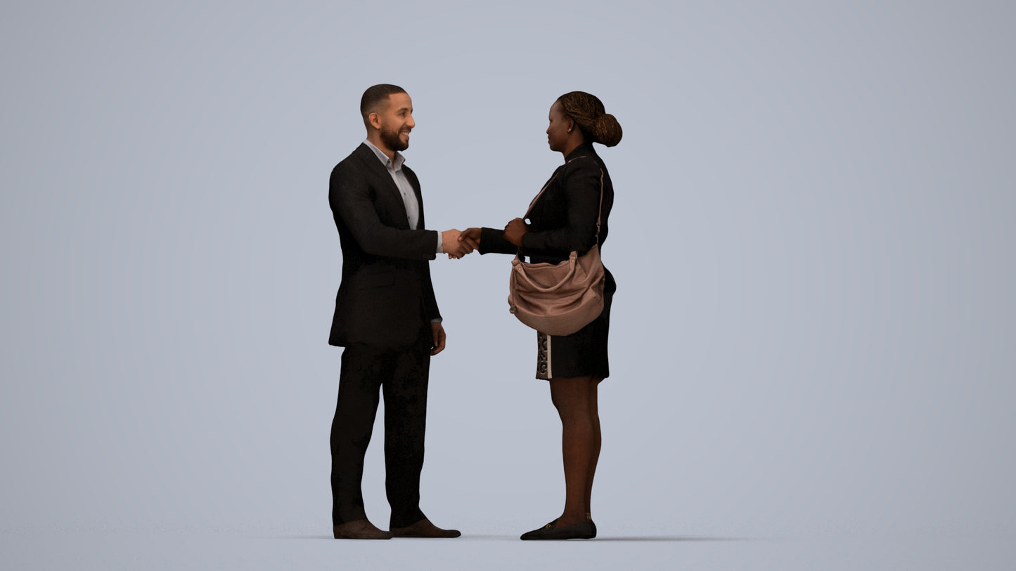 realistic 3D people man business, render-ready for V-Ray and Corona, FBX OBJ, top-down view render