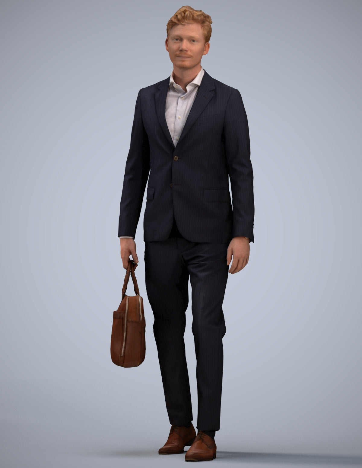 3D human model man business, photogrammetry scanned person for archviz