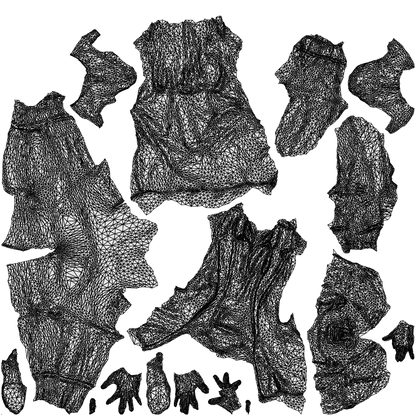 scanned 3D woman business, photogrammetry people for Enscape and V-Ray, wireframe top-down view