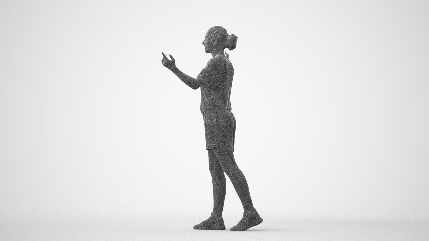 scanned 3D woman sport, photogrammetry people for Enscape and V-Ray, square thumbnail