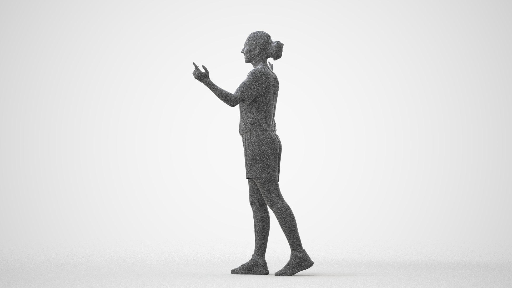 scanned 3D woman sport, photogrammetry people for Enscape and V-Ray, square thumbnail