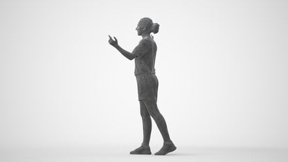 scanned 3D woman sport, photogrammetry people for Enscape and V-Ray, square thumbnail