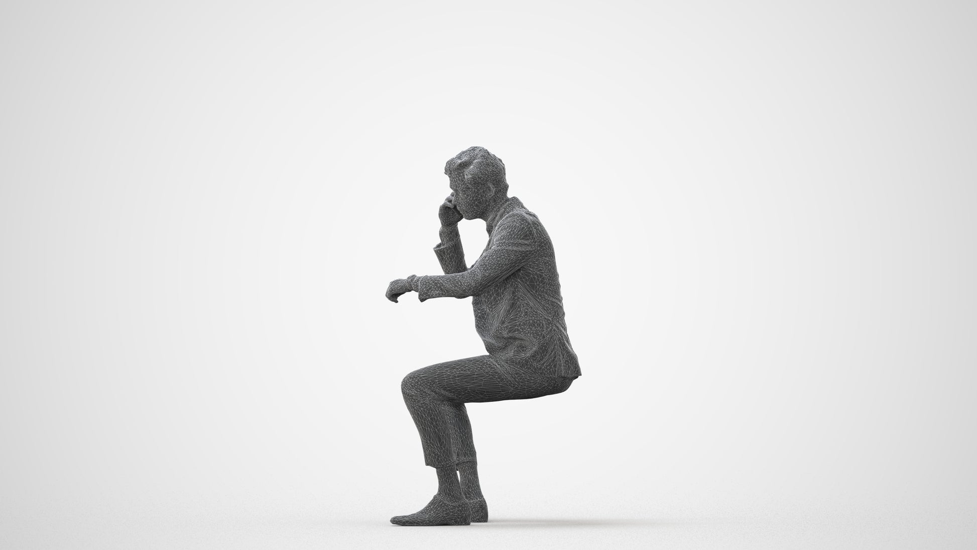 photogrammetry 3D man business, realistic human model archviz FBX, square thumbnail