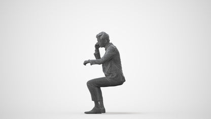 photogrammetry 3D man business, realistic human model archviz FBX, square thumbnail