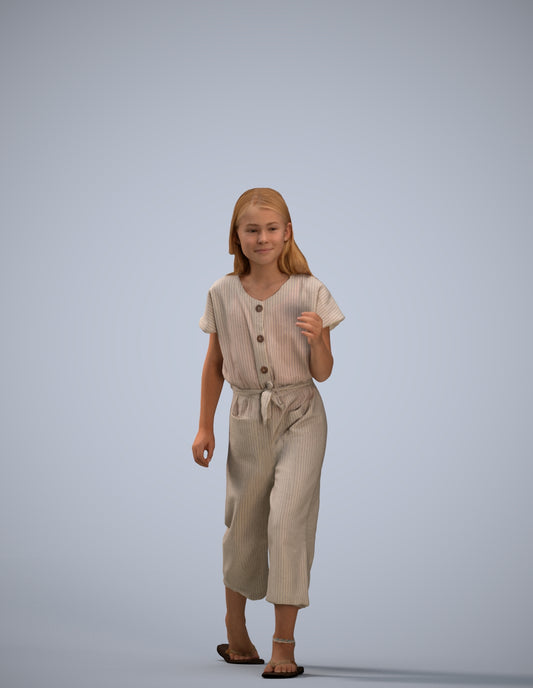 realistic 3D people girl kids, render-ready for V-Ray and Corona, FBX OBJ