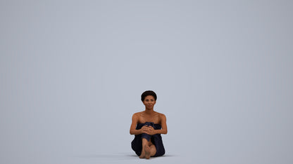 3D scanned woman sport, photorealistic archviz people for Enscape and SketchUp, standing pose render