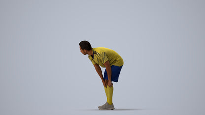 scanned 3D man sport, photogrammetry people for Enscape and V-Ray, three-quarter view render