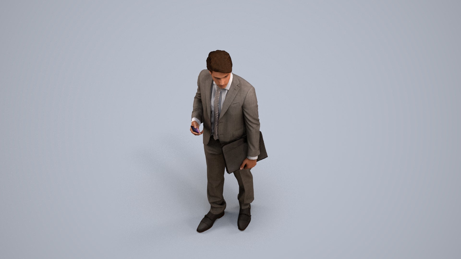 realistic 3D people man business, render-ready for V-Ray and Corona, FBX OBJ, back view render