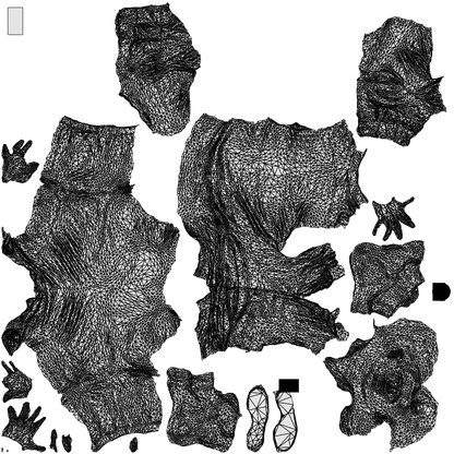 realistic 3D people man casual sitting, render-ready for V-Ray and Corona, FBX OBJ, wireframe top-down view