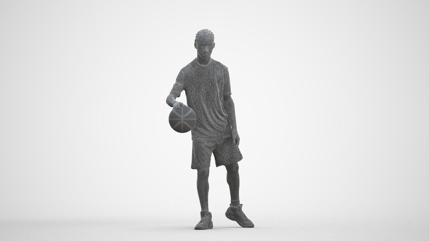 realistic 3D people boy sport kids, render-ready for V-Ray and Corona, FBX OBJ, three-quarter front view render