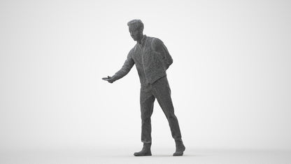 3D scanned man hospitality, photorealistic archviz people for Enscape and SketchUp, square thumbnail