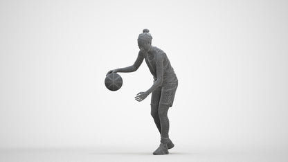 realistic 3D human woman sport, archviz people FBX OBJ for Blender, three-quarter front view render