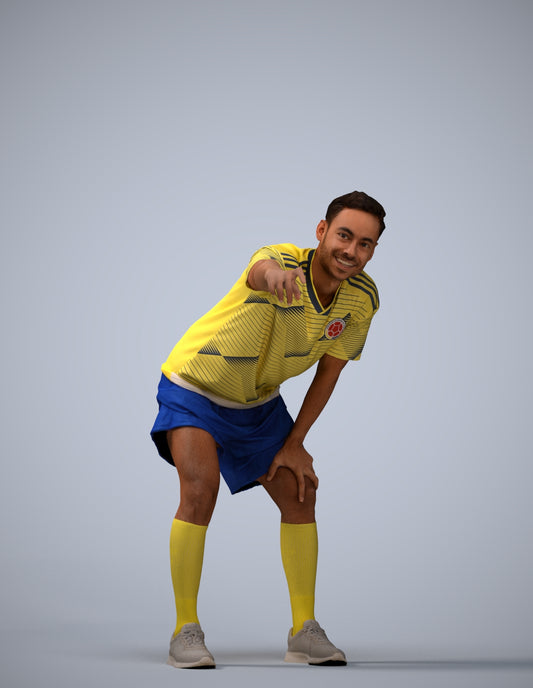 realistic 3D human man sport, archviz people FBX OBJ for Blender