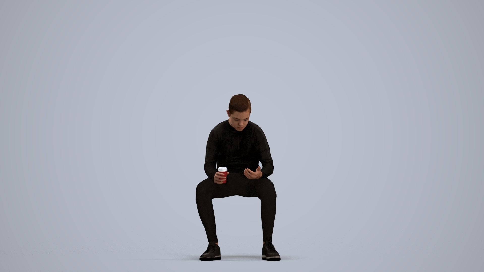 3D scanned boy kids casual, photorealistic archviz people for Enscape and SketchUp, standing pose render
