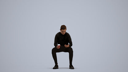 3D scanned boy kids casual, photorealistic archviz people for Enscape and SketchUp, standing pose render