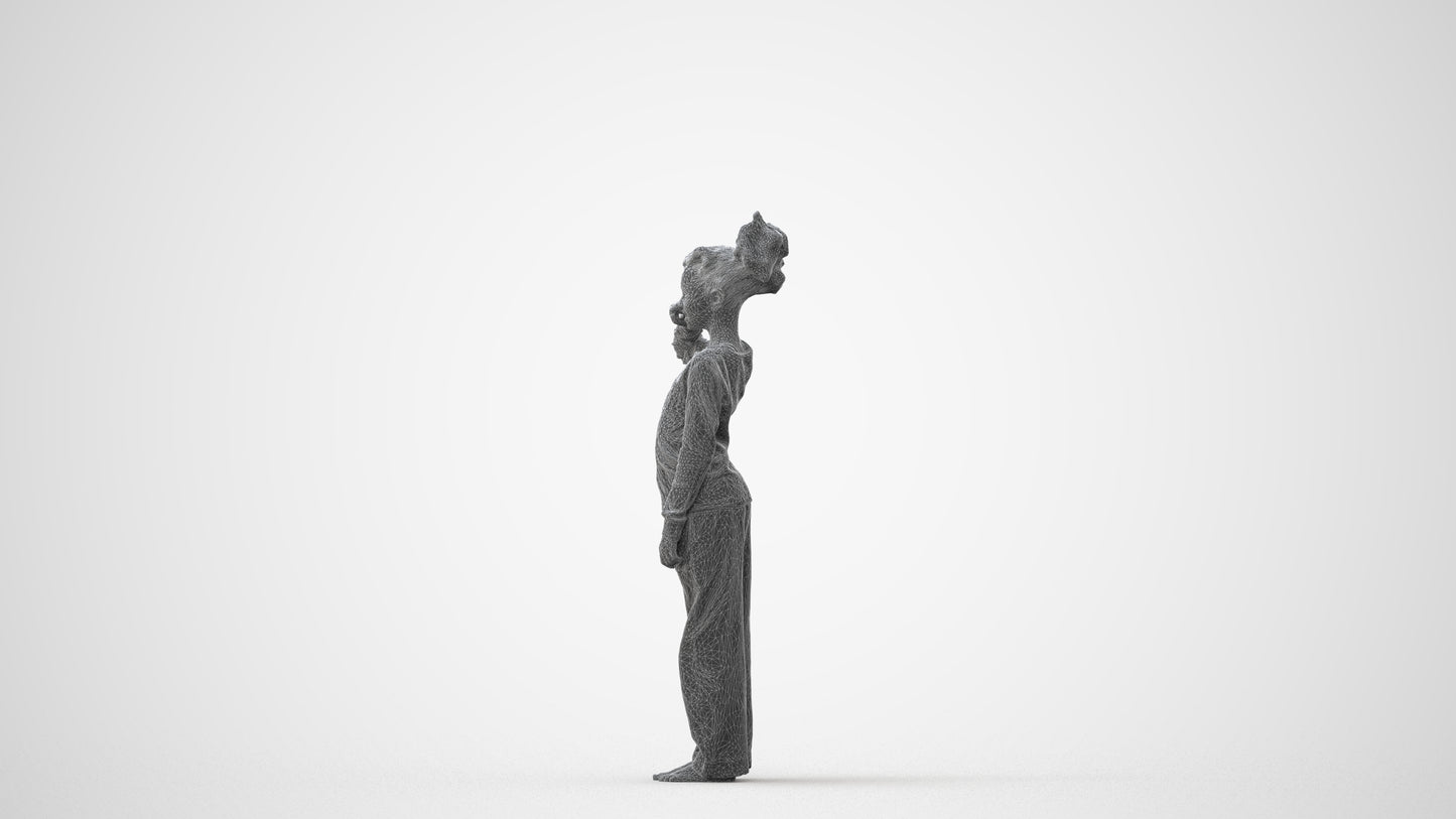 realistic 3D girl kids, scanned archviz people for Blender and 3ds Max, square thumbnail