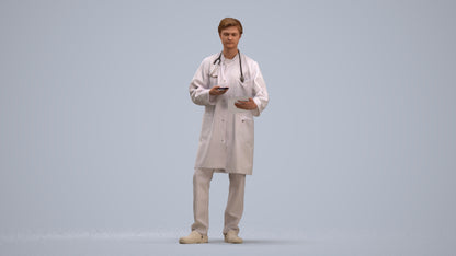 3D human model man medical, photogrammetry scanned person for archviz, standing pose render