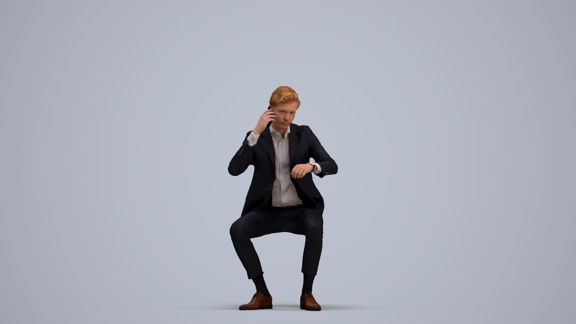 photogrammetry 3D man business, realistic human model archviz FBX, standing pose render