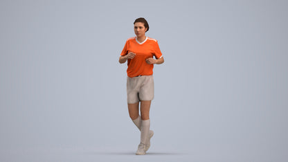 3D people model woman sport, scanned human for 3ds Max rendering, standing pose render