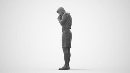 realistic 3D human man sport, archviz people FBX OBJ for Blender, square thumbnail
