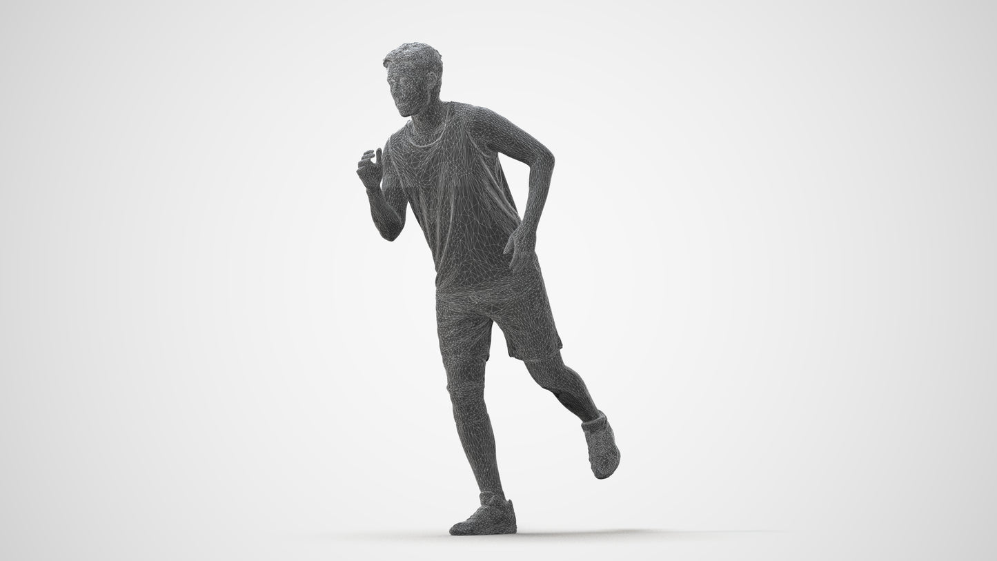 3D people model man sport, scanned human for 3ds Max rendering, square thumbnail