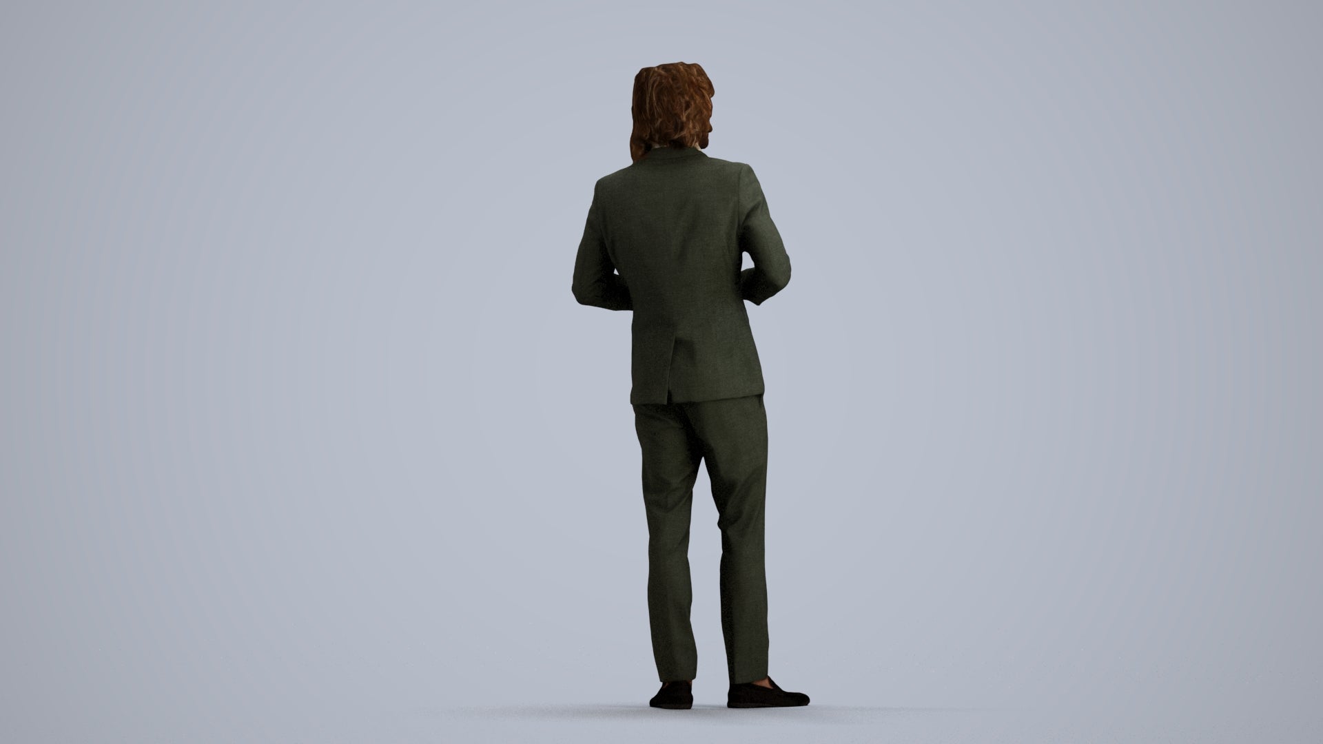 photogrammetry 3D man business, realistic human model archviz FBX, front view render